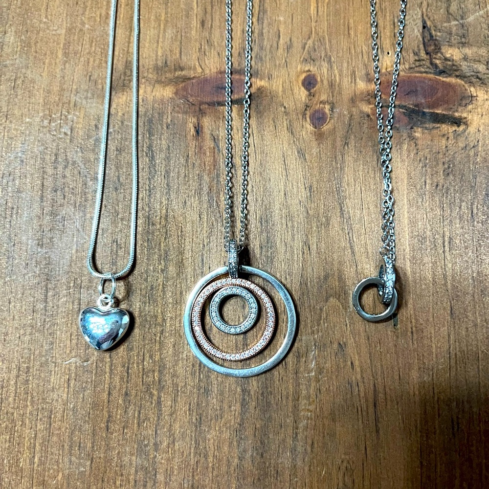 925 silver plated necklaces (3)